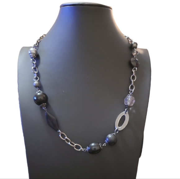 Funky Bead and Chain Necklace - Picture 2 of 3